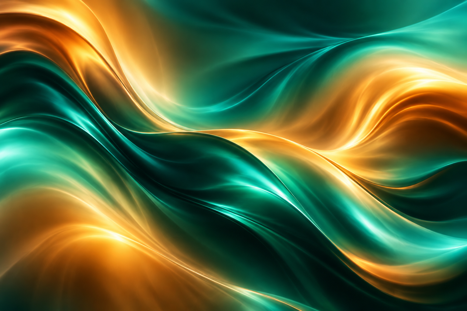 Blue White Wave Flow, Ember jade gradient